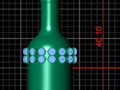 Diamond Wine Bottle Pendant 3D print model