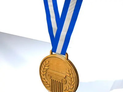 Medal gold 3D model