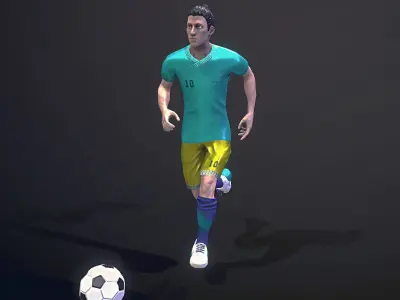 Low-poly model of the character Football Player Low-poly 3D model