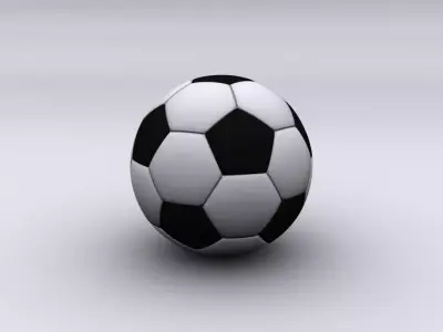 Football soccer ball Low-poly 3D model