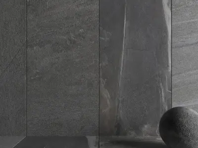 Stone Wall Tiles Santorini Grey 120x270 Set 3 Texture