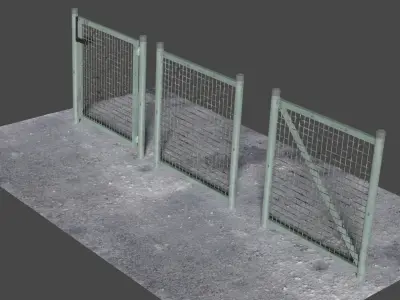 Garden Fence Low-poly 3D model