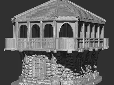 Medieval house 3D print model
