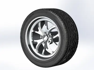 Custom wheels Weld Racing S76 for your scale model 3D print model