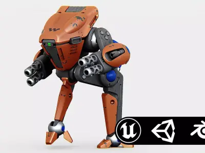 BATTLE DROID TORROUS Rigged for Unreal Engine - Unity - MIXAMO 3D model