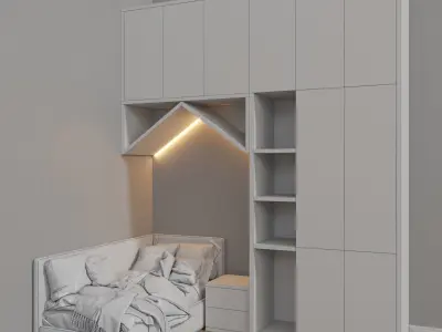 Wardrobe For Children 03 3D model