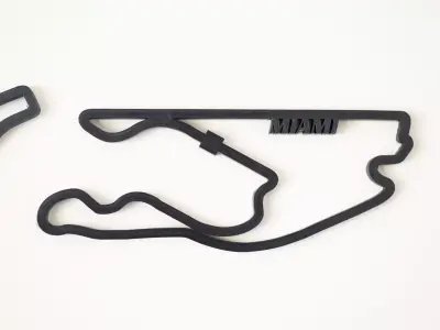 Miami F1 Racing Track 2025 3D print model