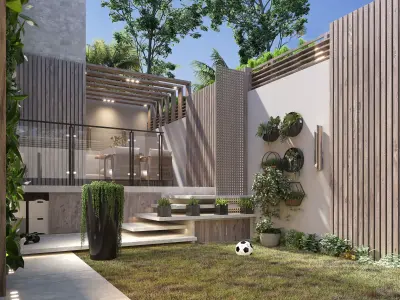 Cozy Landscape exterior scene 3D model 3D model