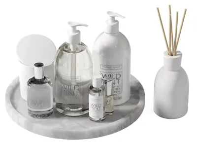 Decor White Mint Bundle Set 43 3D model