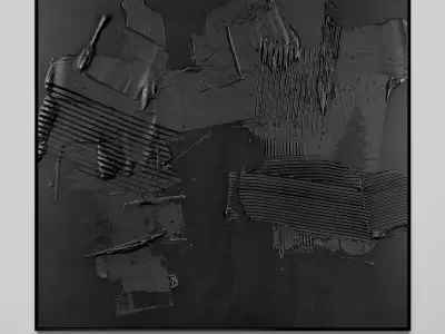 Plaster two square photo frames 12 Low-poly 3D model