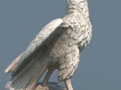 Eagle Statue PBR Low-poly 3D model