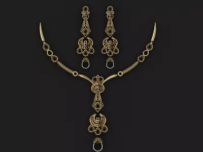 necklace set 3D model