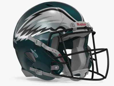 Philadelphia Eagles American Football Helmet 3D model