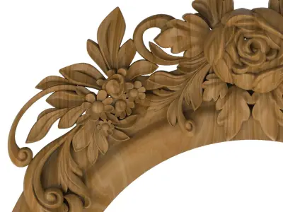 Carved picture frame STL 3D model 31