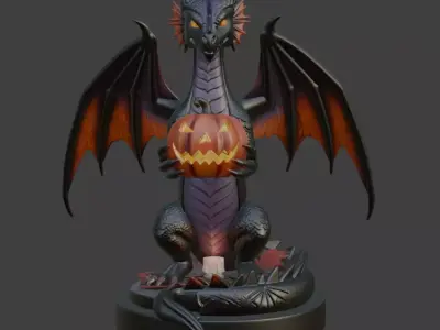 Halloween Black Demon 3D Model 3D print model