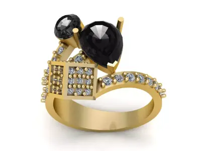 Stylish Wedding Daimond Ring 3d Pdel 3D print model