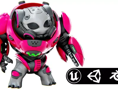 ALIEN TROOPER 14-V  Rigged for Unreal Engine - Unity - MIXAMO  3D model
