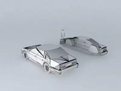 Modern concept car Free 3D model