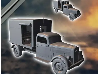 Open Blitz command car version 12 - Germany Eastern Western Fron 3D print model