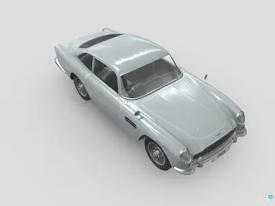 Aston Martin DB5 Low-poly 3D model