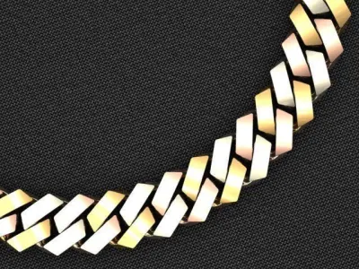 21 MM CUBAN SQUARE LINK CHAIN FOR NECKLACE 3D print model