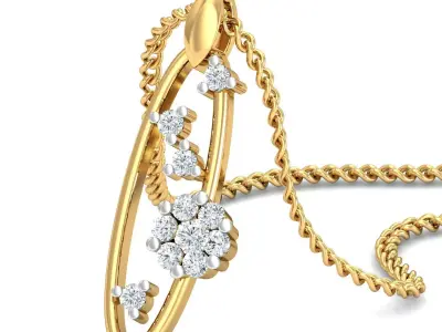 Solitaire Women pendant 3D print model buy