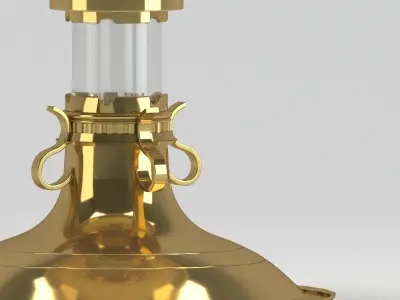 Decoration 19 gold cup 3D model