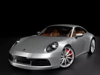Porshe 911 carrera s coupe 2019 MODEL Low-poly 3D model