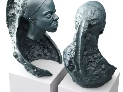 Andrzej Szymczyk Overcoming sculpture Low-poly 3D model