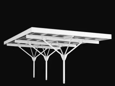 Metall carport 5 3D model