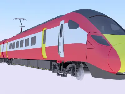 Kings Cross and Hitachi Azuma 3D Model Collection