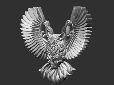 flying owl 3D print model