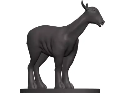 Markhor statue of goat 3D model