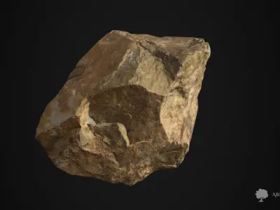 Stone 002 - Photogrammetry Free low-poly 3D model