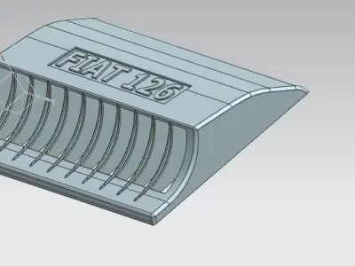 Fiat 126 Polski air intake bonnet 3D model