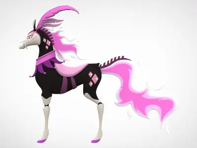 Pink Circus Horse  3D model