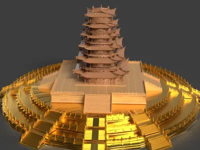 Chinese ancient house   3D model order
