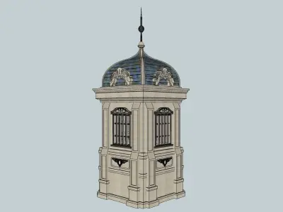 classical tower sketchup 3d model 3D model
