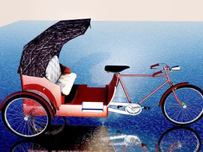 Bike Rickshaw 6 3D model