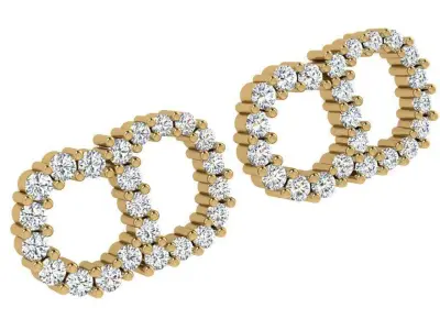 Fashion Diamond Earring 4617 3D print model