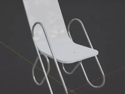 paperclip chair Free low-poly 3D model