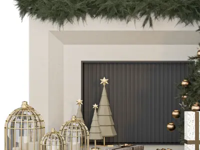 CHRISTMAS TREE AND DECORATION 3D model