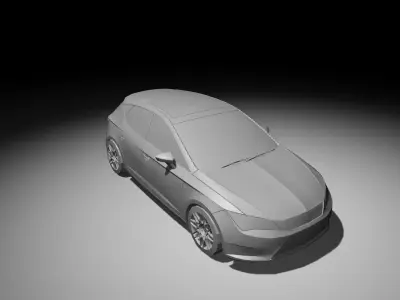 Seat Leon Low-poly 3D Model Low-poly 3D model