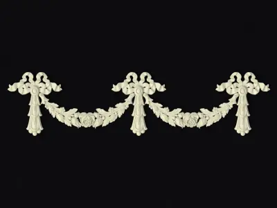 Central decor ornament for furniture 3D model 552