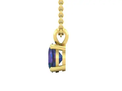 AV 536 Ovel Solitaire Pendant Necklace 3D print model