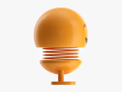 Car spring toy figure 01 happy smile 3D model