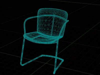 PlusHalle Land Cantilever Chair UE4 Low-poly 3D model