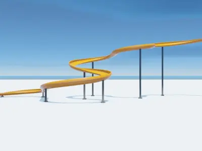 Water Slide Low-poly 3D model buy
