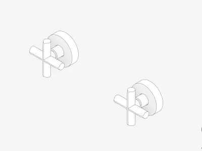 Wall Tap - Luxury - Sleek Plus Low-poly 3D model