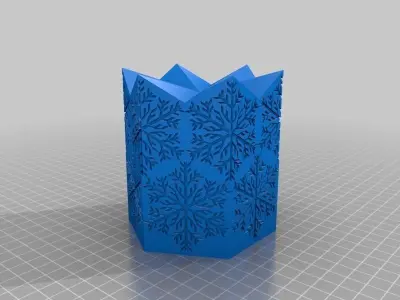 Snowflake Light holder Free 3D print model
